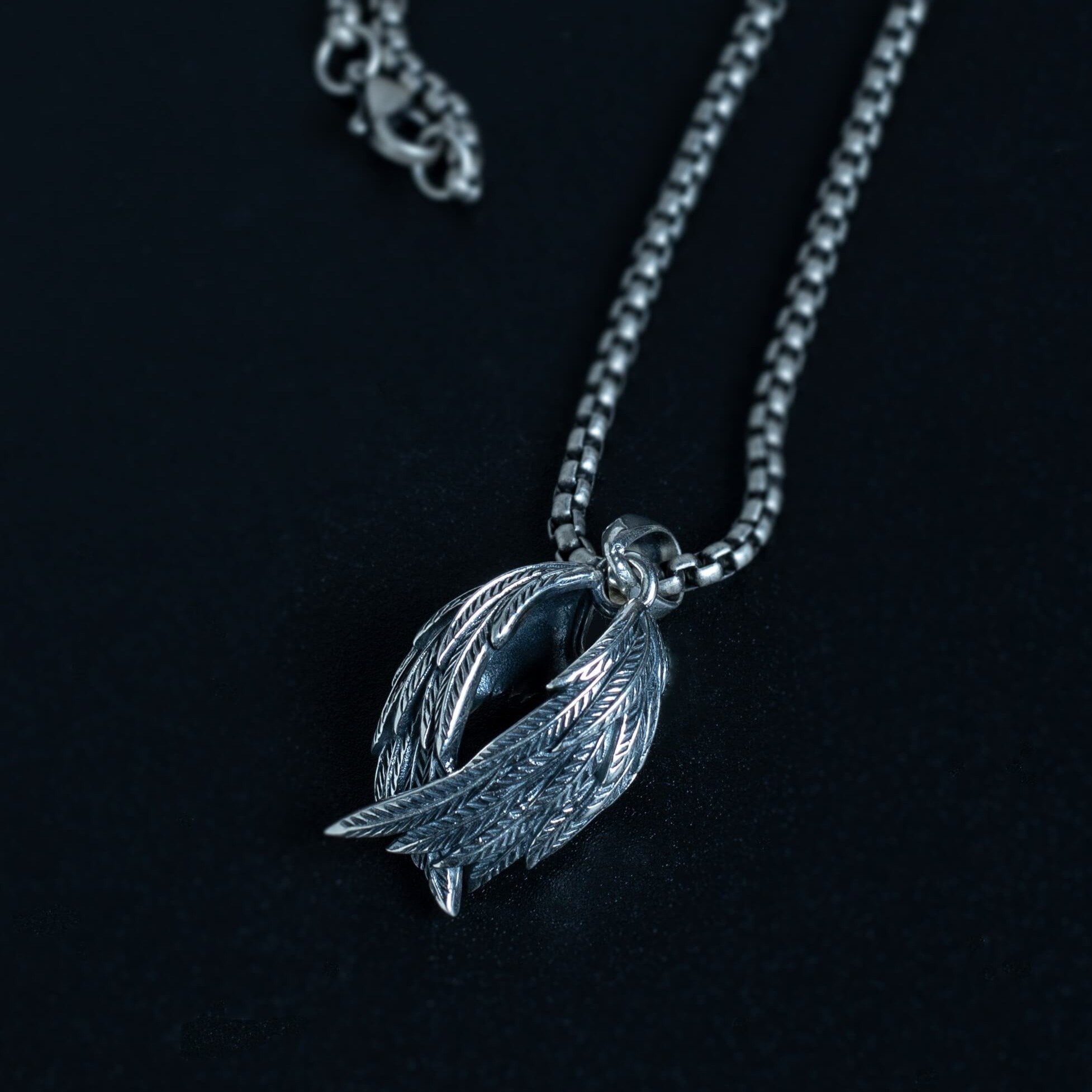 S925 Silver Wings Pendant For Men