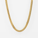 18K Gold Plated 5MM Cuban Link Chain for Men Manntara