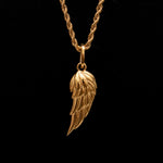 18K Golden Plated Angel Demon Wings Men's Necklace of Stainless Steel Manntara