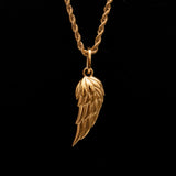 18K Golden Plated Angel Demon Wings Men's Necklace of Stainless Steel Manntara