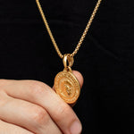 18K Golden Plated Spartan Warrior Men's Necklace of Stainless Steel Manntara