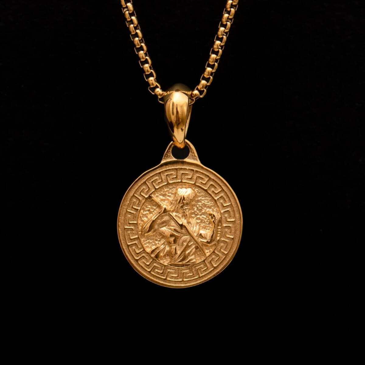 18K Golden Plated Zeus Thunder Necklace for Men of Stainless Steel Manntara