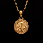 18K Golden Plated Zeus Thunder Necklace for Men of Stainless Steel Manntara