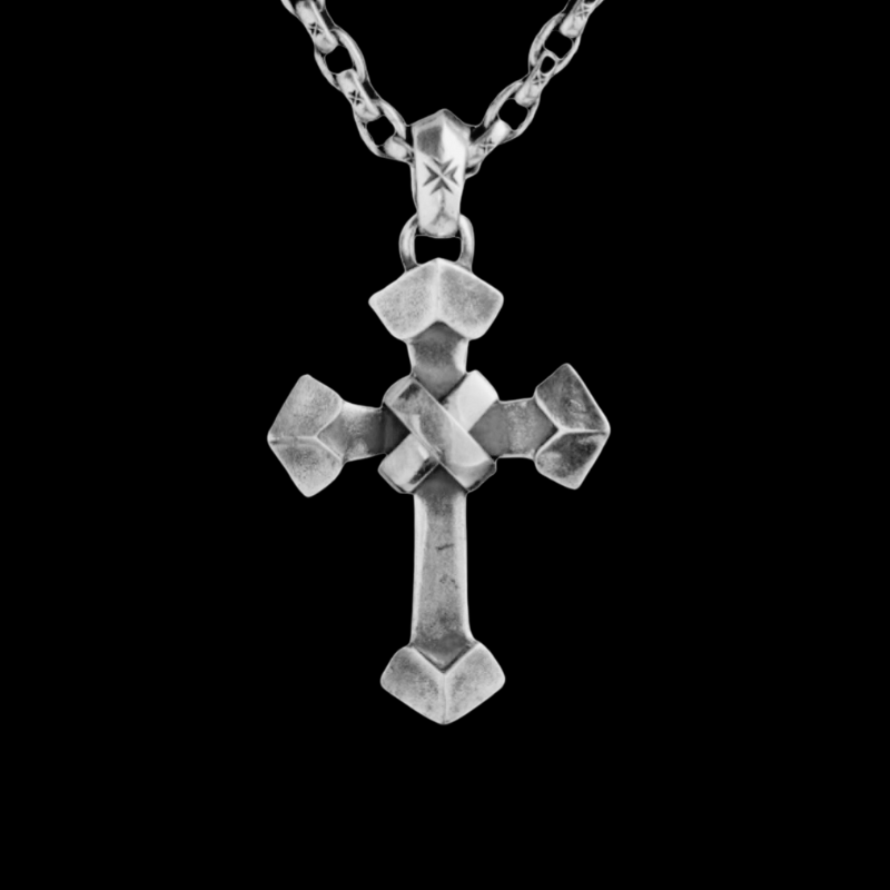 925 Sterling Silver Cross Necklace for Men Manntara