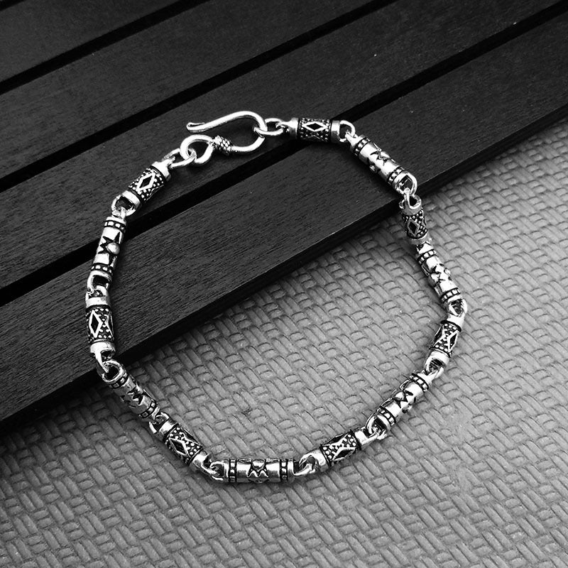925 Sterling Silver Thai Chain Bracelet for Men Manntara