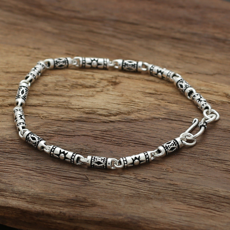 925 Sterling Silver Thai Chain Bracelet for Men Manntara