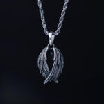 925 Silver Angel & Demon Wings Necklace for Men Manntara