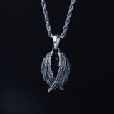 925 Silver Angel & Demon Wings Necklace for Men Manntara