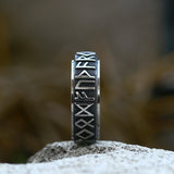 Celtic Viking Runes Men's Ring of Stainless Steel Manntara