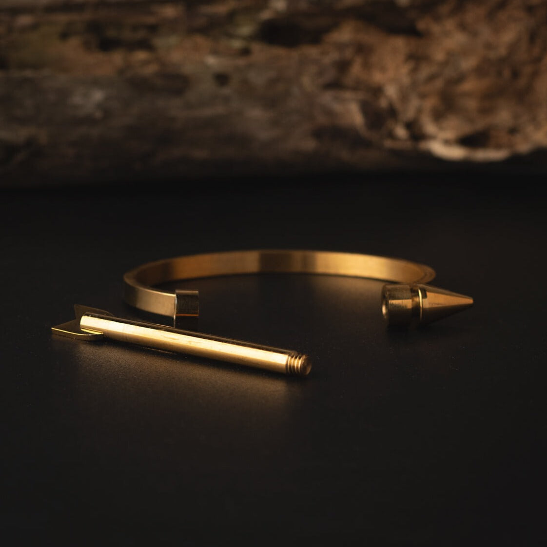 Golden Casual Arrow Unisex Bracelet of Stainless Steel  Manntara