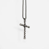 Men's Silver Cross Necklace Of Stainless Steel Manntara