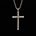 Men's Silver Cross Necklace Of Stainless Steel Manntara