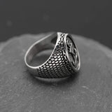 Men's Silver Stainless Steel Fashion Anchor Ring For Sea Lovers Manntara