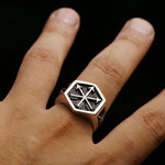 Men's Silver Stainless Steel Fashion Gothic Biker Ring With Arrow Design Manntara