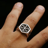 Men's Silver Stainless Steel Fashion Gothic Biker Ring With Arrow Design Manntara