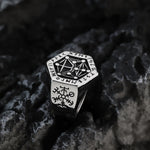 Men's Silver Stainless Steel Fashion Ring With Celtic Runes Manntara