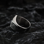 Men's Silver Stainless Steel Fashion Ring With Celtic Runes Manntara