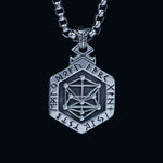 Men's Stainless Steel Viking Locket Necklace With Runes Manntara