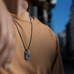 Men's Waves Surfer Necklace  Stainless Steel Silver Pendant Manntara