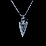 Premium Stainless Steel Silver Arrow Necklace For Men Manntara