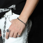 S925 Silver Casual Chain Unisex Buckle Bracelet Manntara