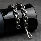 S925 Silver Casual Chain Unisex Buckle Bracelet Manntara