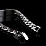 S925 Silver Casual Feather Blue Stone Bracelet for Men Manntara