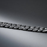 S925 Silver Cuban Link Chain Biker Bracelet for Men Manntara