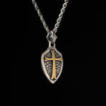 S925 Silver Golden Cross Locket Men's Necklace Manntara