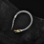 S925 Silver Leviathan Dragon Golden Silver Viking Bracelet for Men Manntara