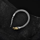 S925 Silver Leviathan Dragon Golden Silver Viking Bracelet for Men Manntara