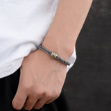 S925 Silver Mantra Metallic Bracelet for Men Manntara