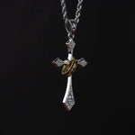 S925 Silver Momento Mori Jesus Cross Necklace For Men & Women Manntara