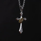S925 Silver Momento Mori Jesus Cross Necklace For Men & Women Manntara