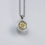 S925 Silver Golden Eye of Providence Egyptian Necklace for Men Manntara