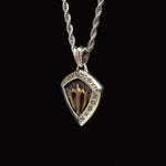 S925 Silver Golden Poseidon Trident Necklace for Men Manntara