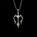 S925 Silver Poseidon Neptune Trident Necklace for Men Manntara