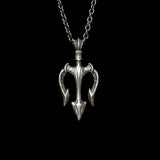 S925 Silver Poseidon Neptune Trident Necklace for Men Manntara