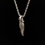 S925 Silver Wings Feather Men's Casual Necklace Manntara
