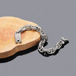 Silver Retro Biker Bracelet For Men of Stainless Steel Manntara