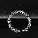 Silver Stainless Steel Biker Chain Casual Bracelet for Men Manntara