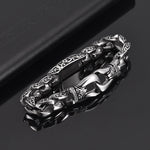 Silver Stainless Steel Casual Bracelet Biker Chain for Men Manntara