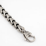 Silver Stainless Steel Gothic Biker Chain Casual Bracelet for Men Manntara