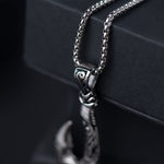 Silver Stainless Steel Ocean Fish Hook Necklace For Men Manntara