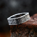 Silver Viking Celtic Pattern Men's Ring of Stainless Steel Manntara