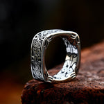 Silver Viking Celtic Pattern Men's Ring of Stainless Steel Manntara
