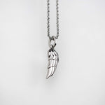 Silver Angel Demon Wings Men's Necklace of Stainless Steel Manntara