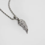 Silver Angel Demon Wings Men's Necklace of Stainless Steel Manntara