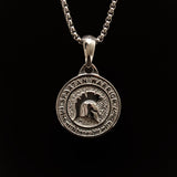 Silver Spartan Warrior Men's Necklace of Stainless Steel Manntara