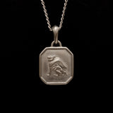 Silver Sphinx Egyptian Men's Necklace of Stainless Steel Manntara
